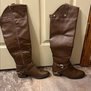 Brown Knee-High Boots